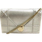 387534AN (S6) Christian Dior Crossbody Bag Silver Leather