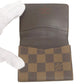 134216AP (G3) Louis Vuitton Wallet Card Case Brown Damier Ebene