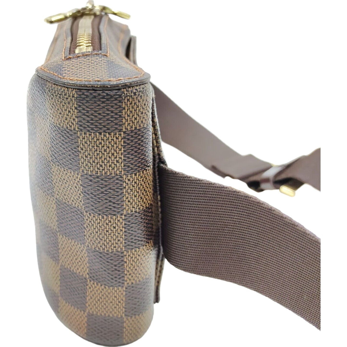 (S6) Louis Vuitton Shoulder Bag Geronimos Ebene Brown Damier