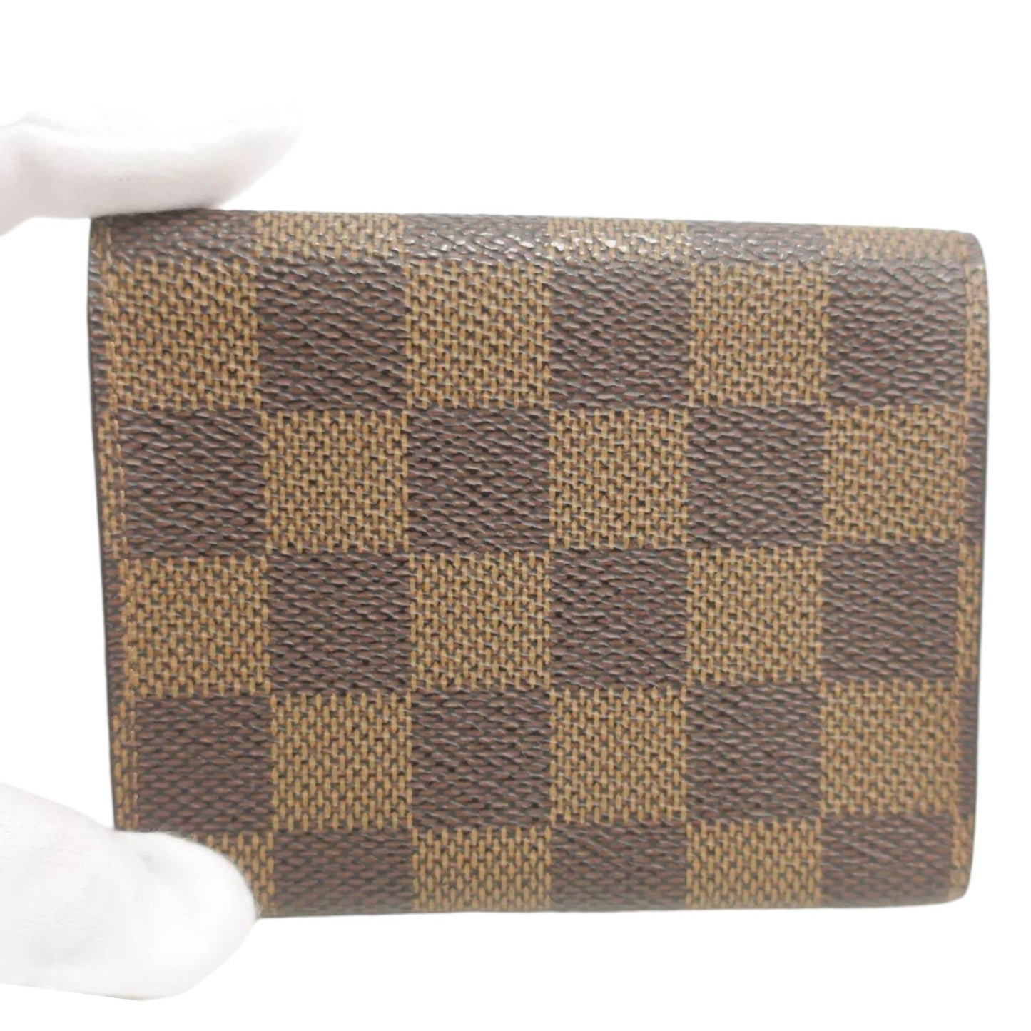 134216AP (G3) Louis Vuitton Wallet Card Case Brown Damier Ebene