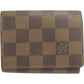 134216AP (G3) Louis Vuitton Wallet Card Case Brown Damier Ebene