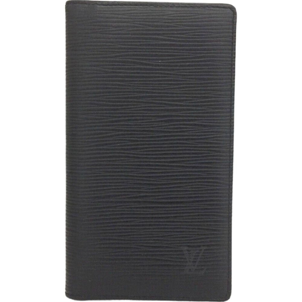 378167W (V2) Louis Vuitton Notebook Cover Agenda Black Epi Leather