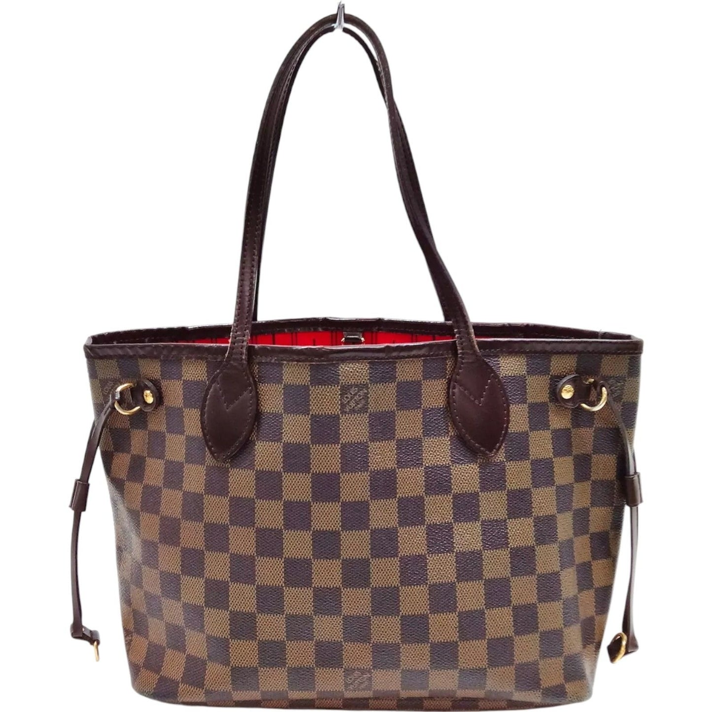 497509AL (S6) Louis Vuitton Tote Bag Neverfull PM Brown Damier