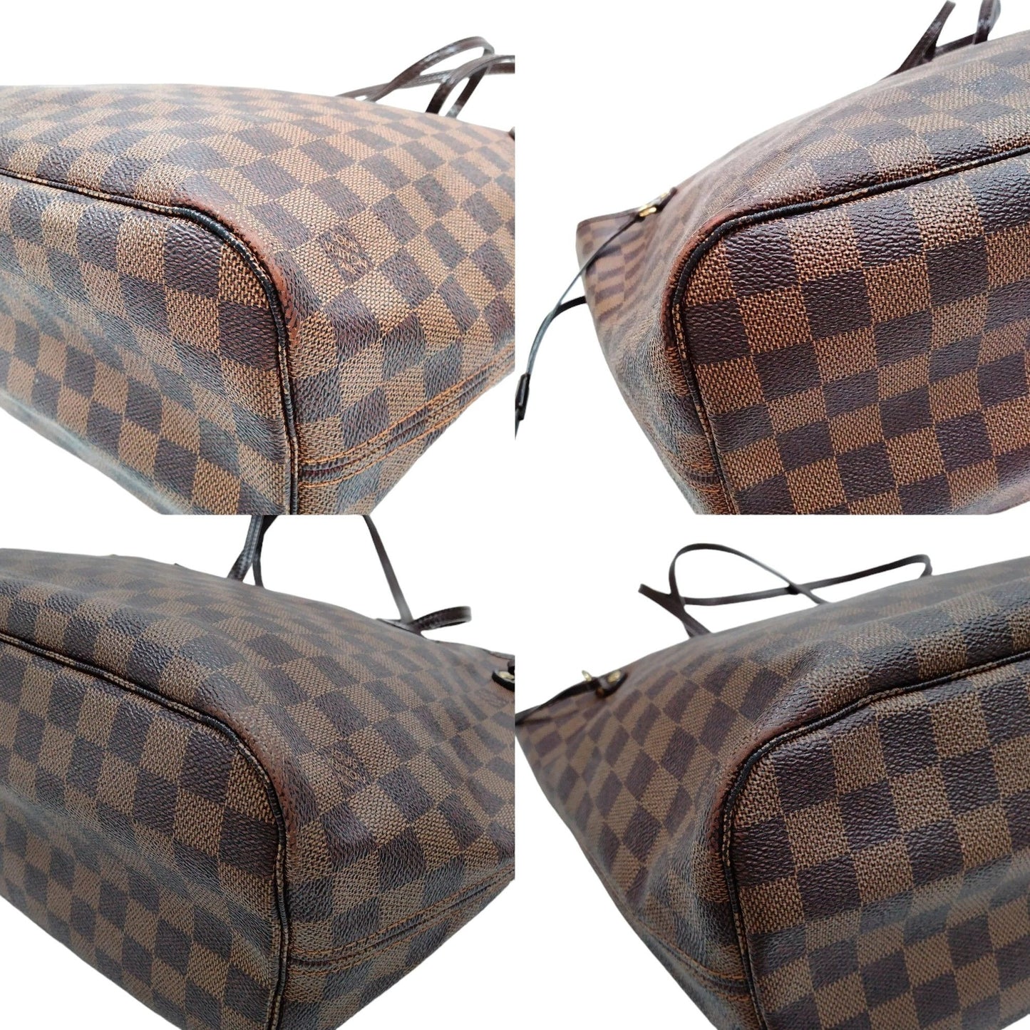 510524AL (S6) Louis Vuitton Tote Bag Neverfull MM Brown Damier