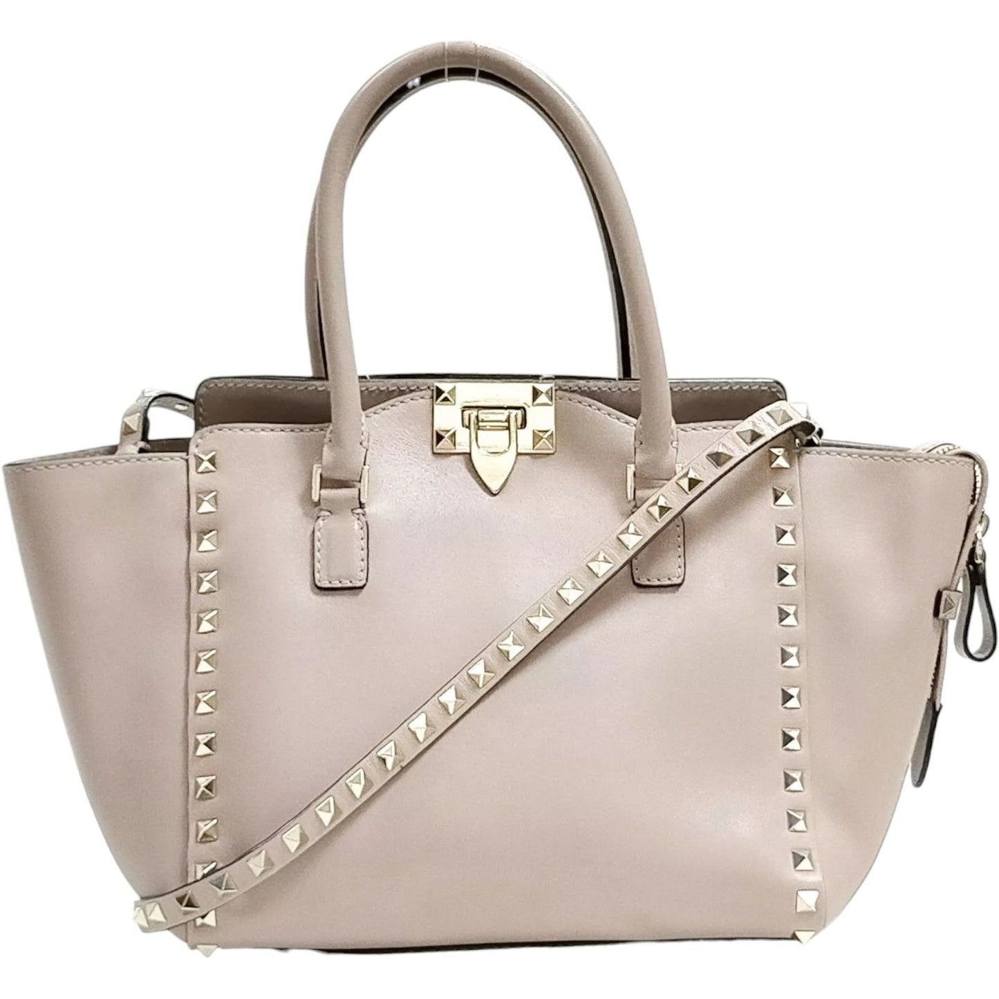 015390AL (S6) Valentino Garavani Crossbody Bag Beige Leather