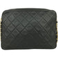 (S6) Chanel Shoulder Bag Quilted Matelasse CC Fringe Chain Black Lambskin