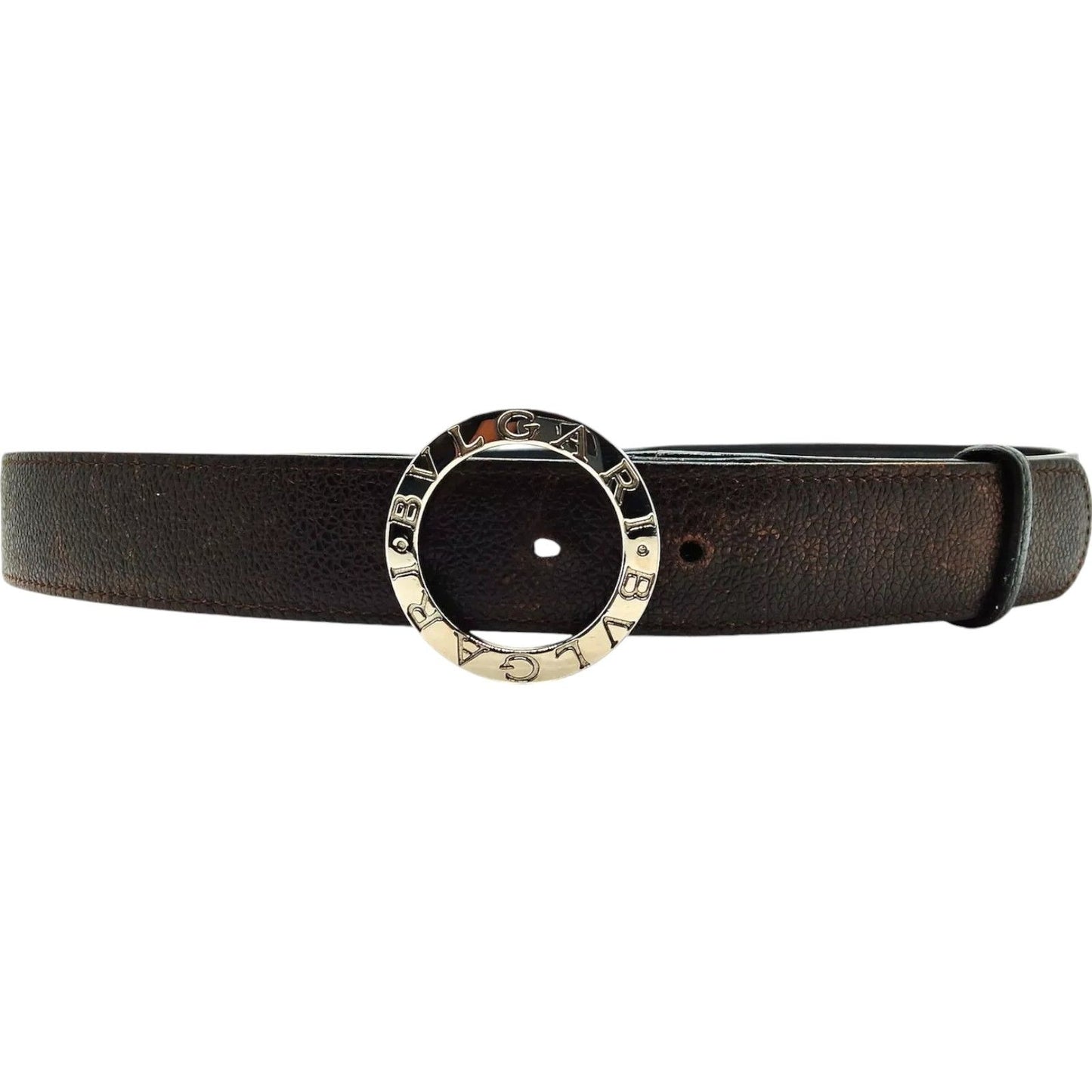 432198AR (S2) Bvlgari Belt Brown Leather