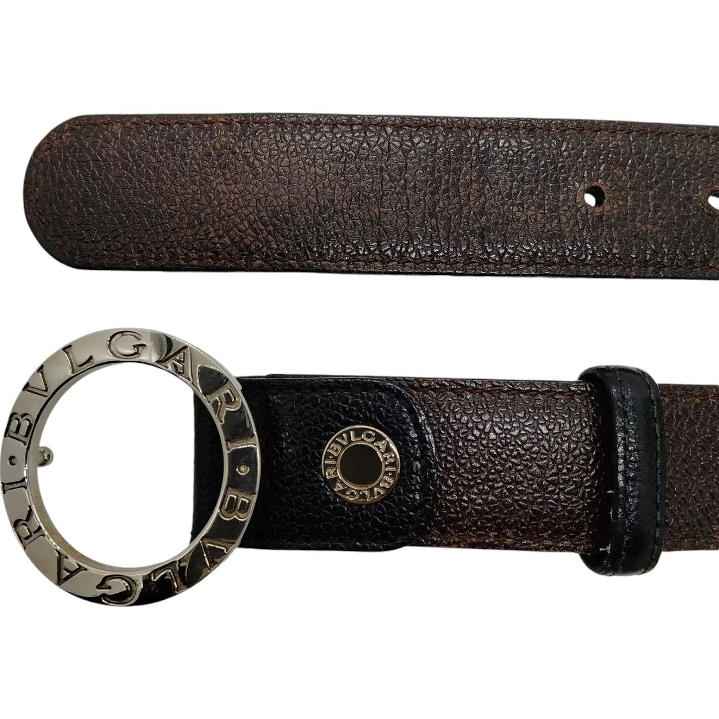 432198AR (S2) Bvlgari Belt Brown Leather