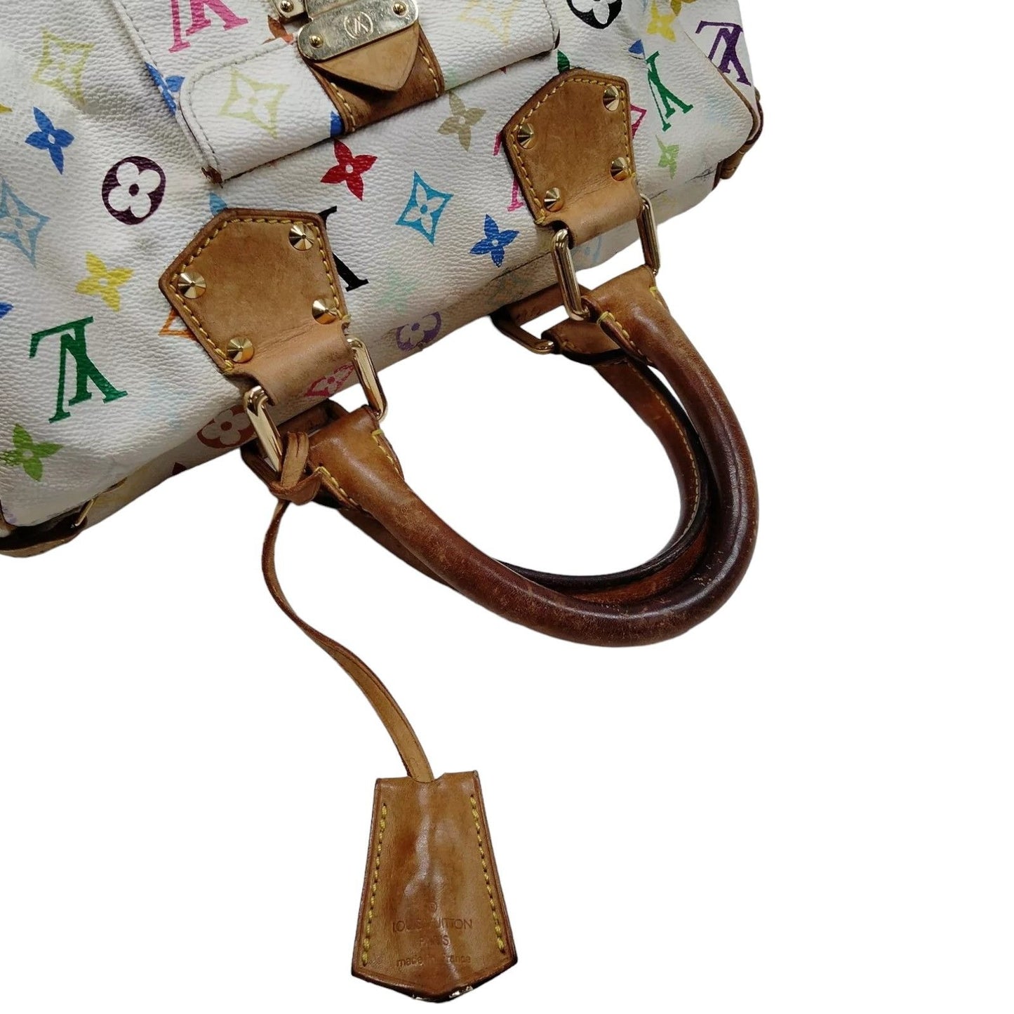 507653AL (S6) Louis Vuitton Satchel Speedy 30 Monogram Multicolor