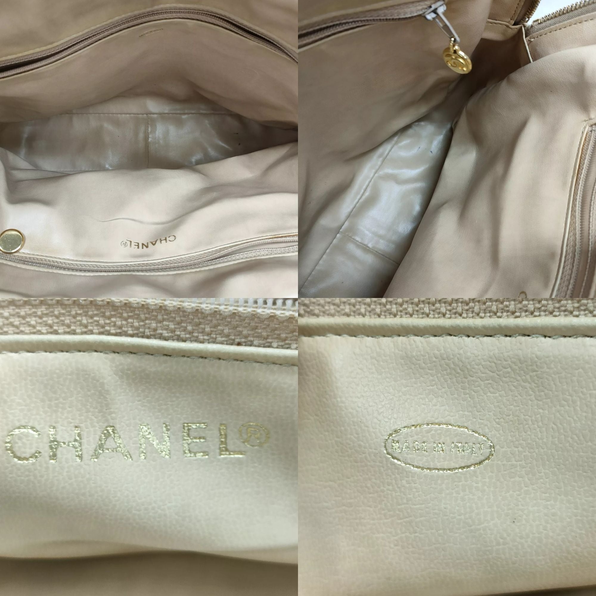 500705AV (X6) Chanel Crossbody Bag Beige Lamb Skin