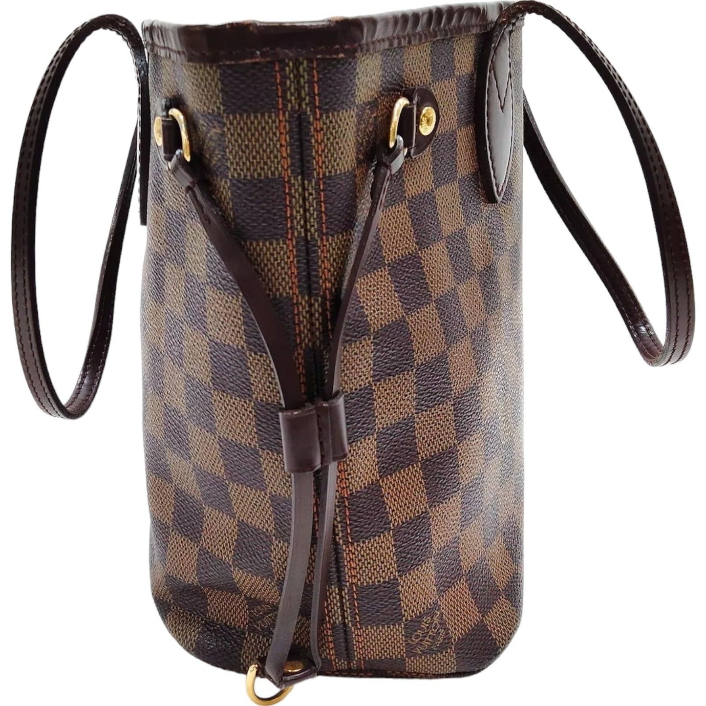 497509AL (S6) Louis Vuitton Tote Bag Neverfull PM Brown Damier