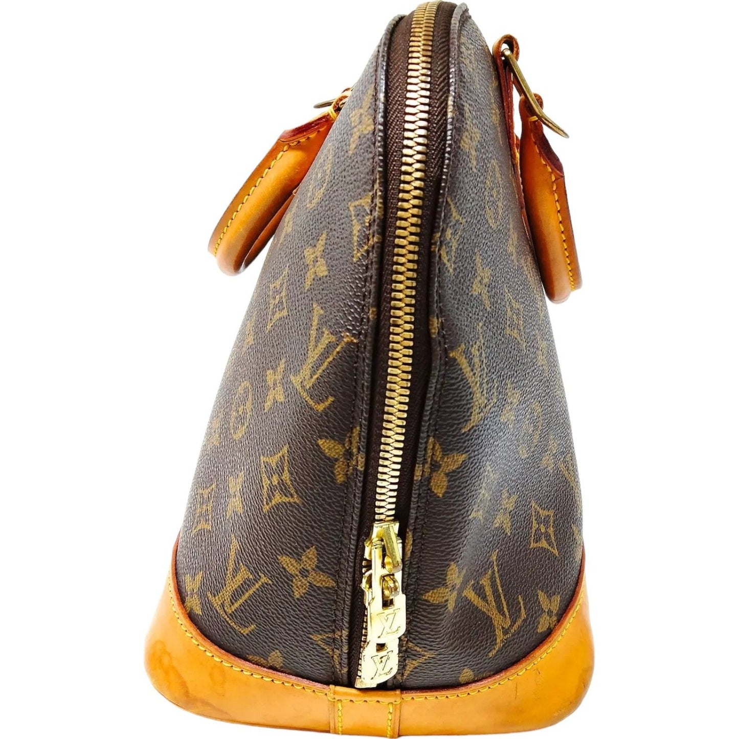 618395AL (S6) Louis Vuitton Satchel Bag Alma Brown Monogram