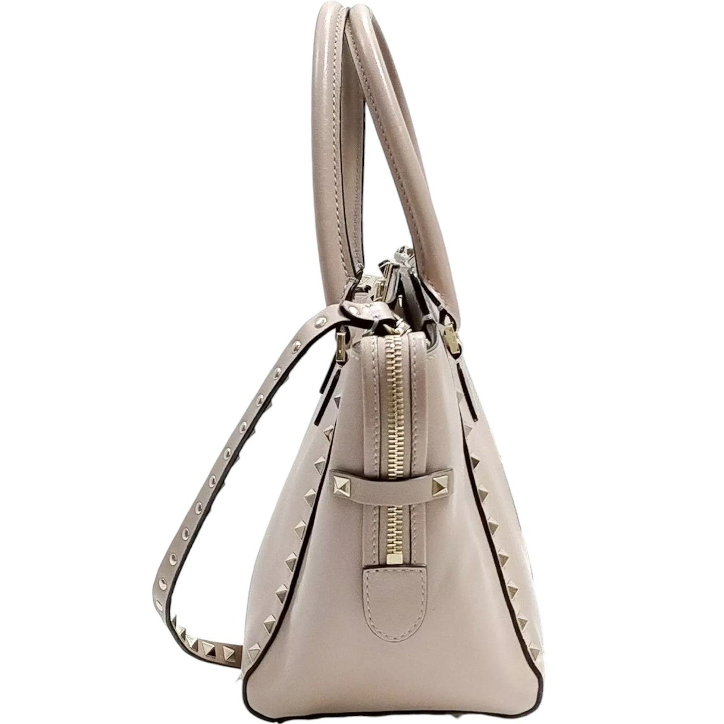 015390AL (S6) Valentino Garavani Crossbody Bag Beige Leather