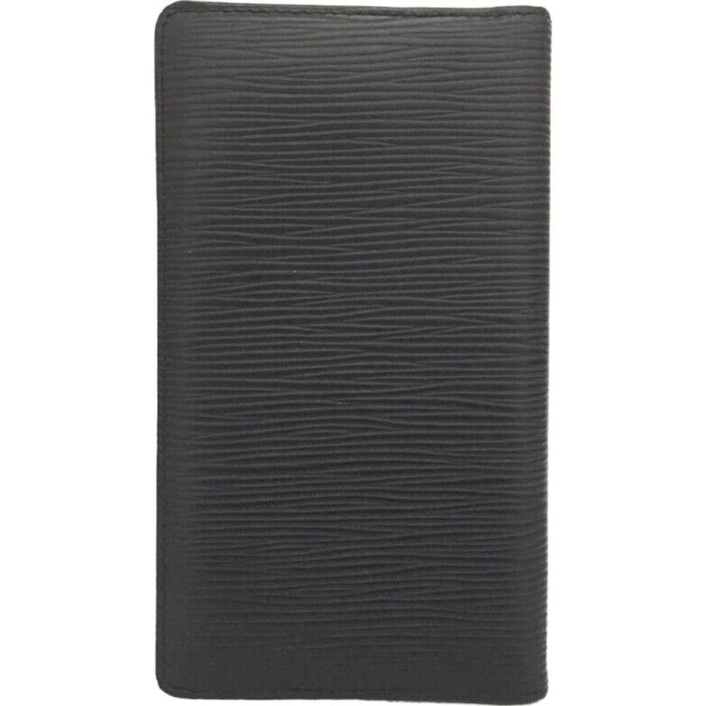 378167W (V2) Louis Vuitton Notebook Cover Agenda Black Epi Leather