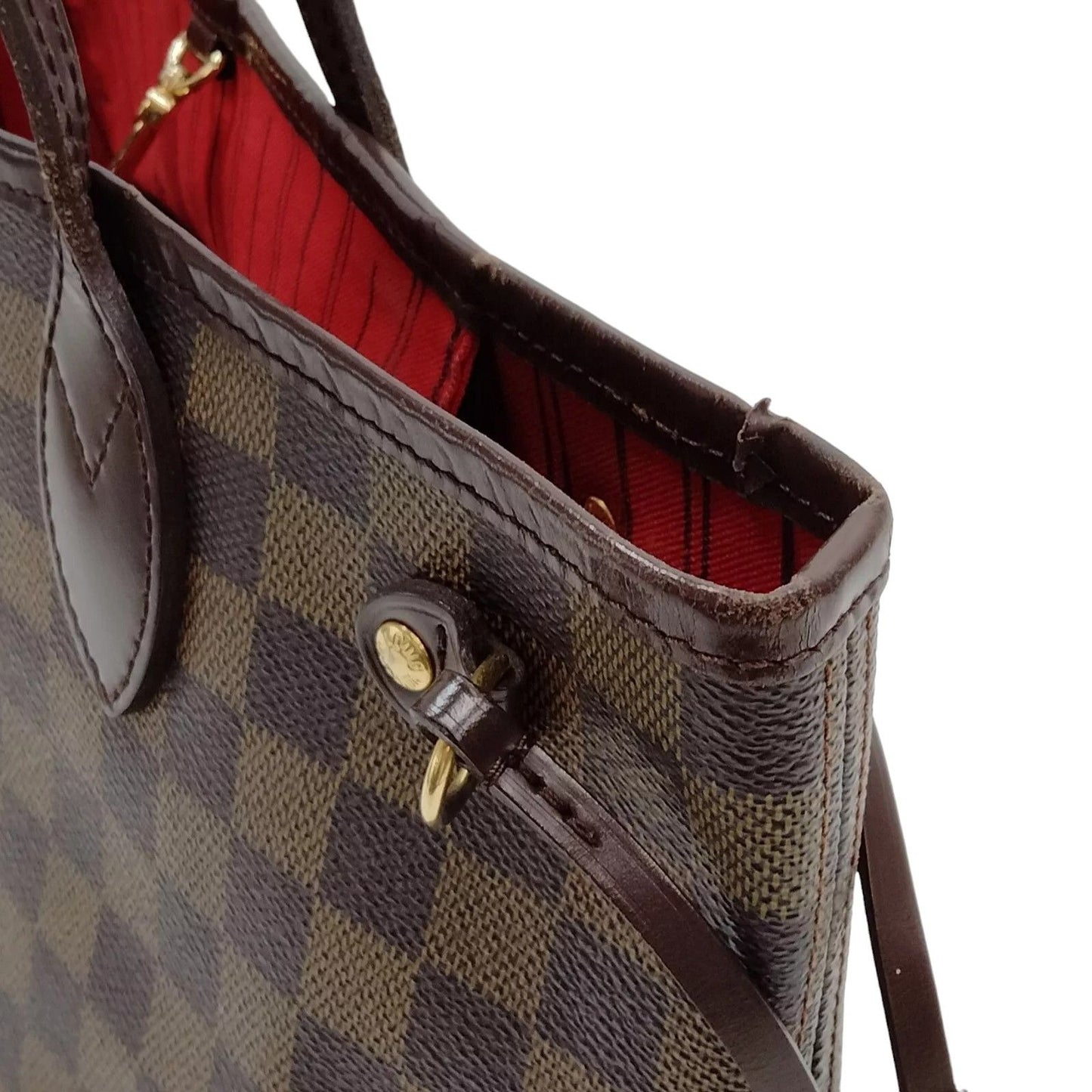 497509AL (S6) Louis Vuitton Tote Bag Neverfull PM Brown Damier