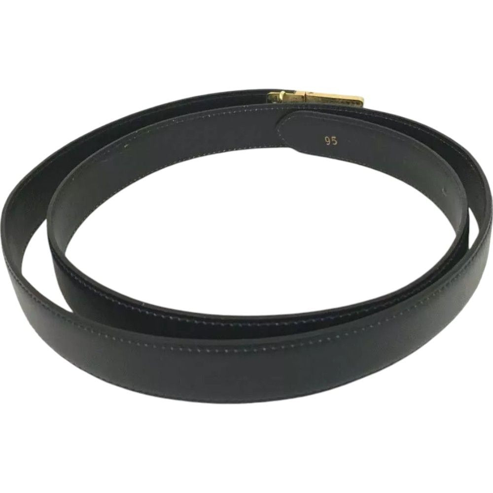 638166AT (S1) Celine Belt 95cm Mens Black Leather