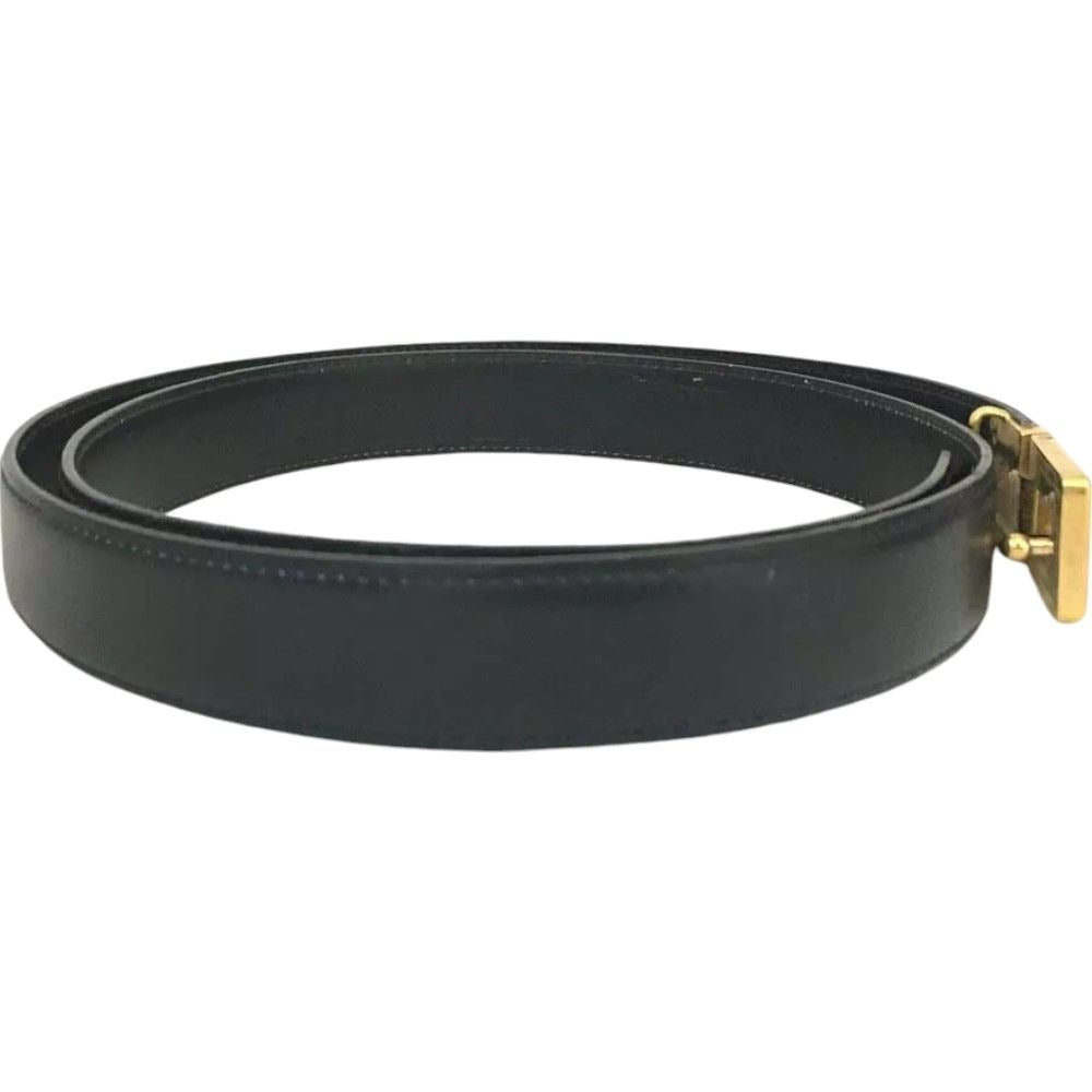 638166AT (S1) Celine Belt 95cm Mens Black Leather