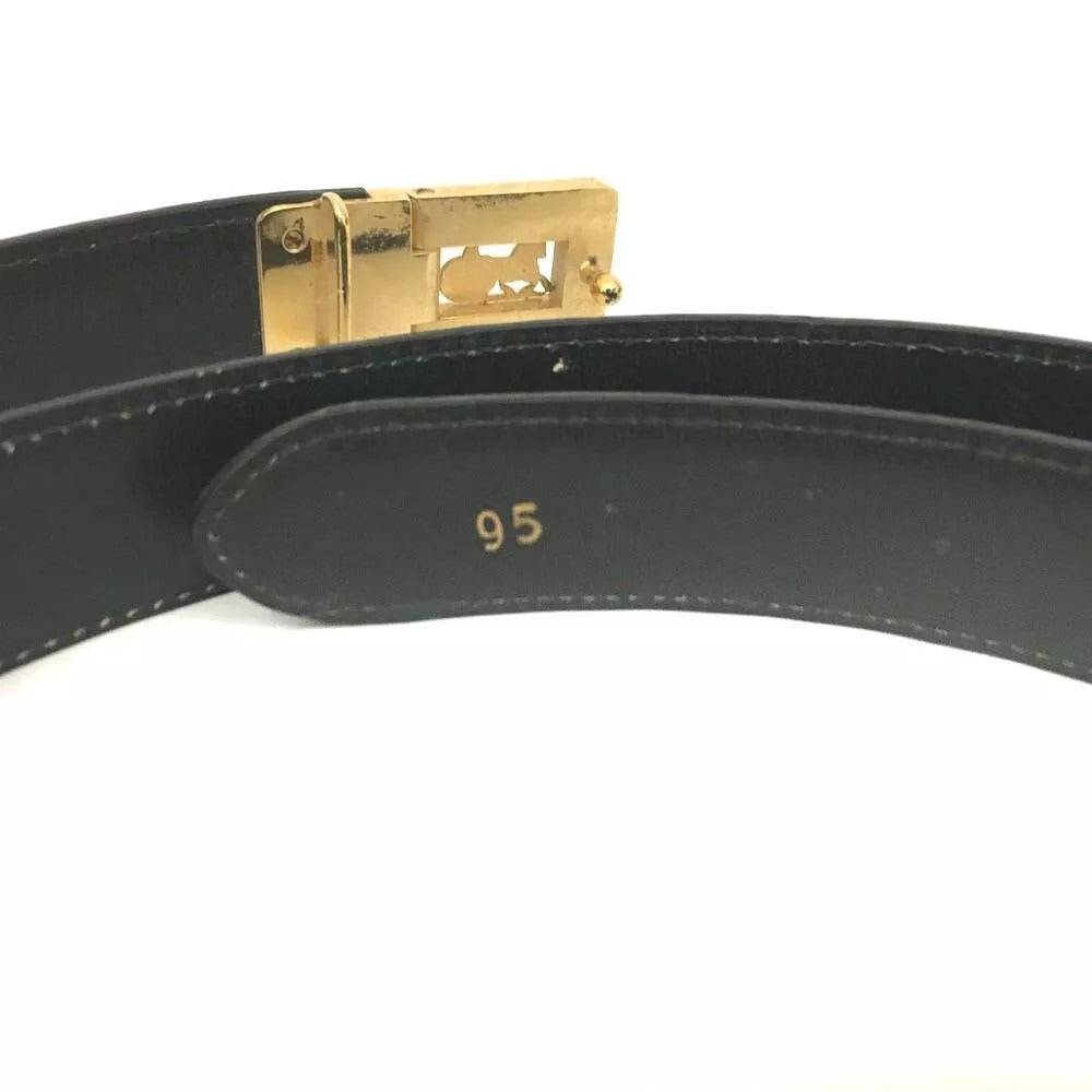 638166AT (S1) Celine Belt 95cm Mens Black Leather