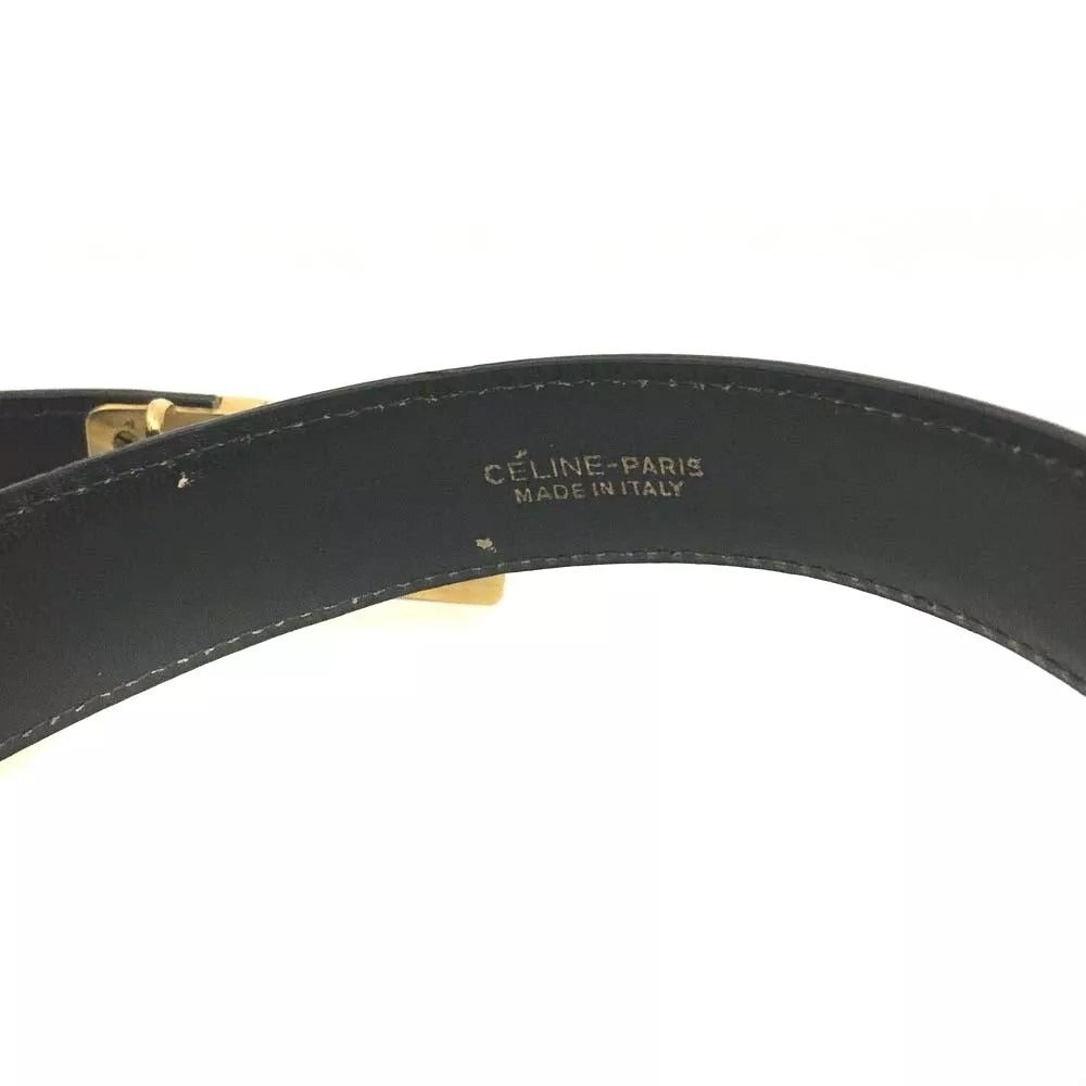 638166AT (S1) Celine Belt 95cm Mens Black Leather