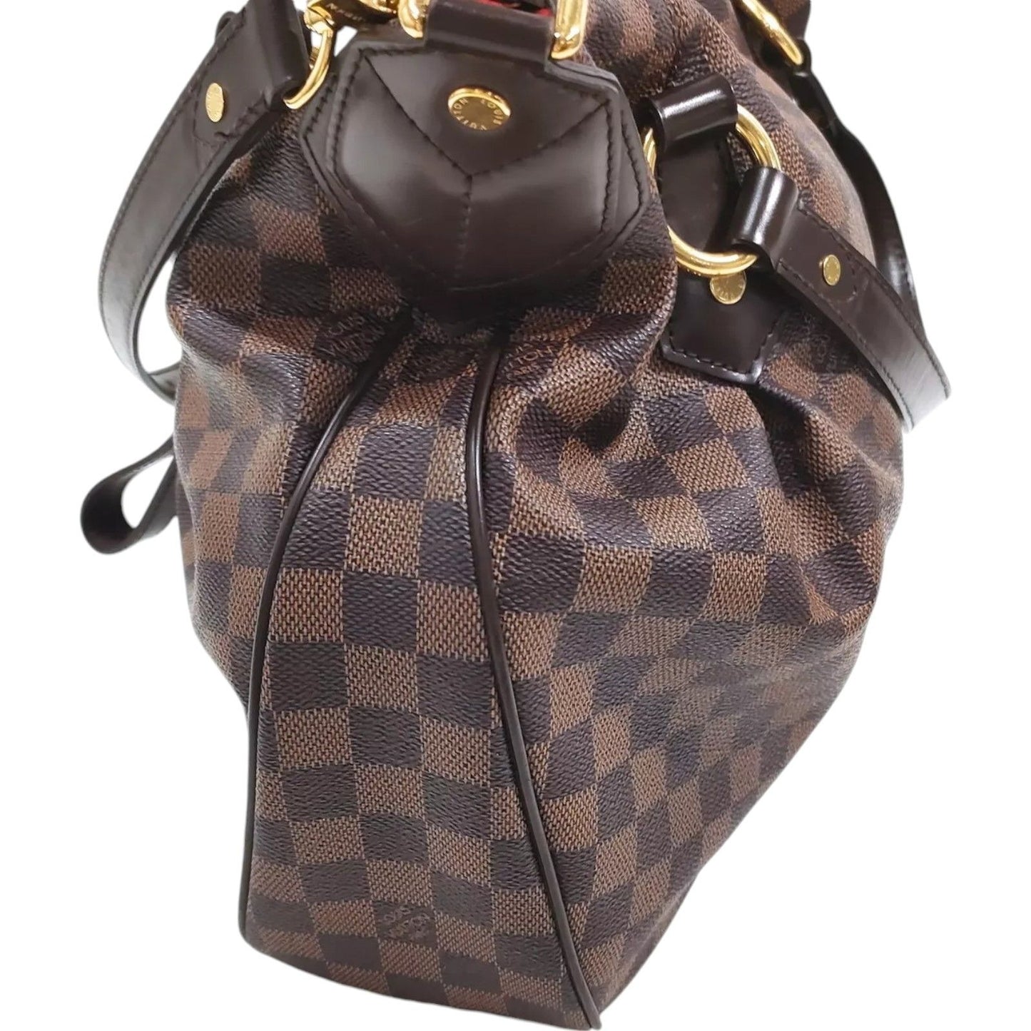 113789AU (S6) Louis Vuitton Crossbody Bag Evora MM Brown Damier