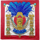 329179AL (S2) Hermes Scarf Carre 90 Great Buddha Red Silk