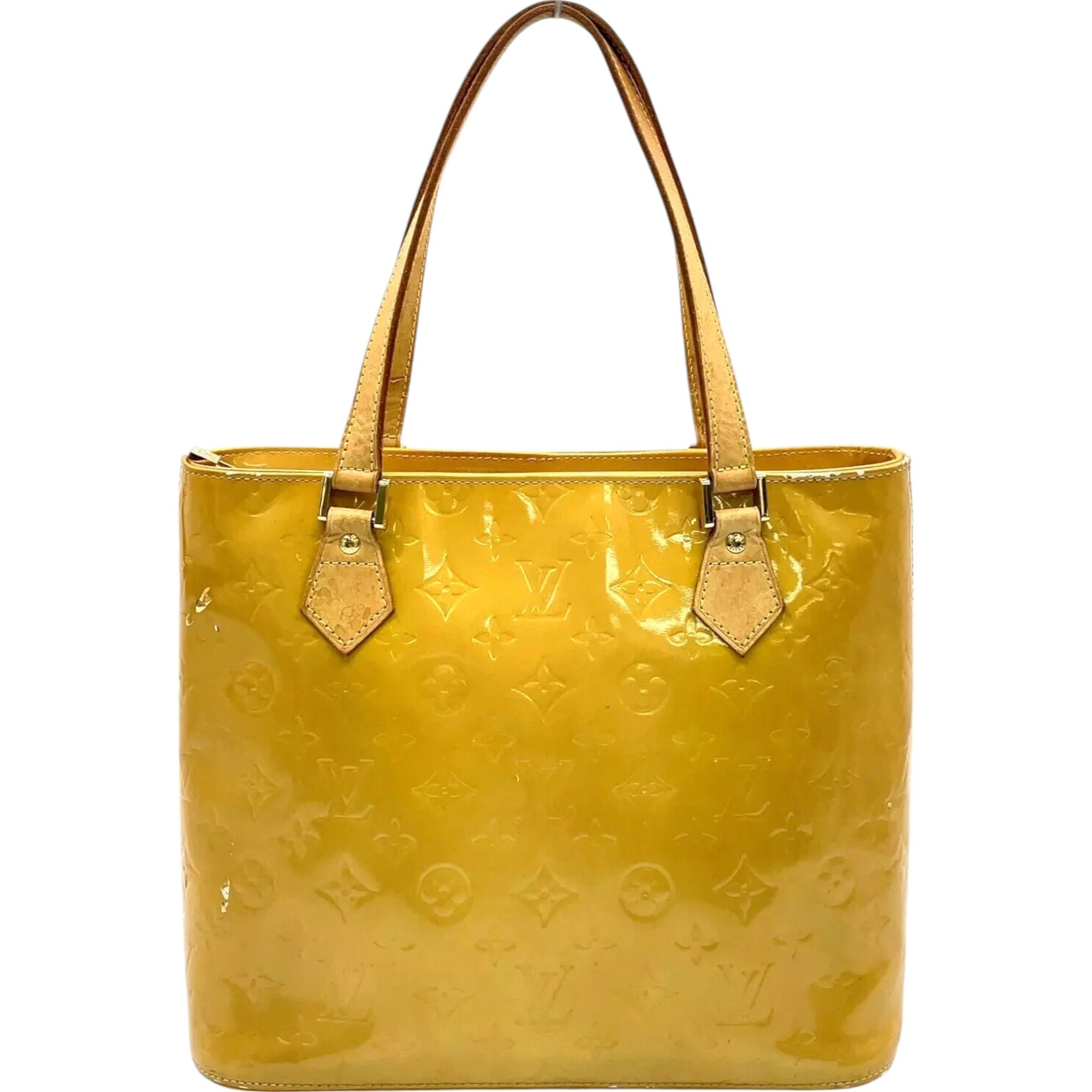 495206AY (L2) Louis Vuitton Shoulder Bag Houston Yellow Monogram Vernis