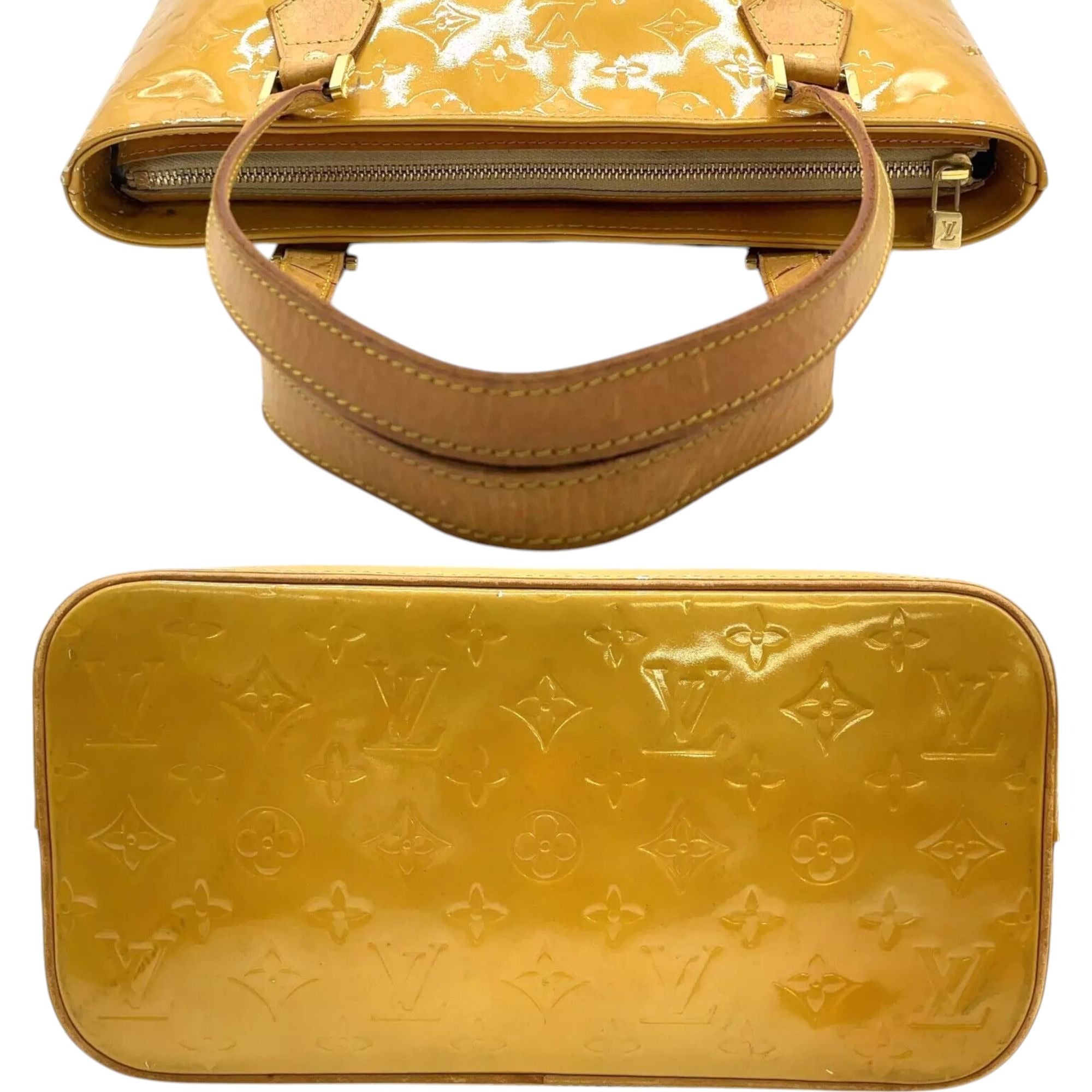 495206AY (L2) Louis Vuitton Shoulder Bag Houston Yellow Monogram Vernis