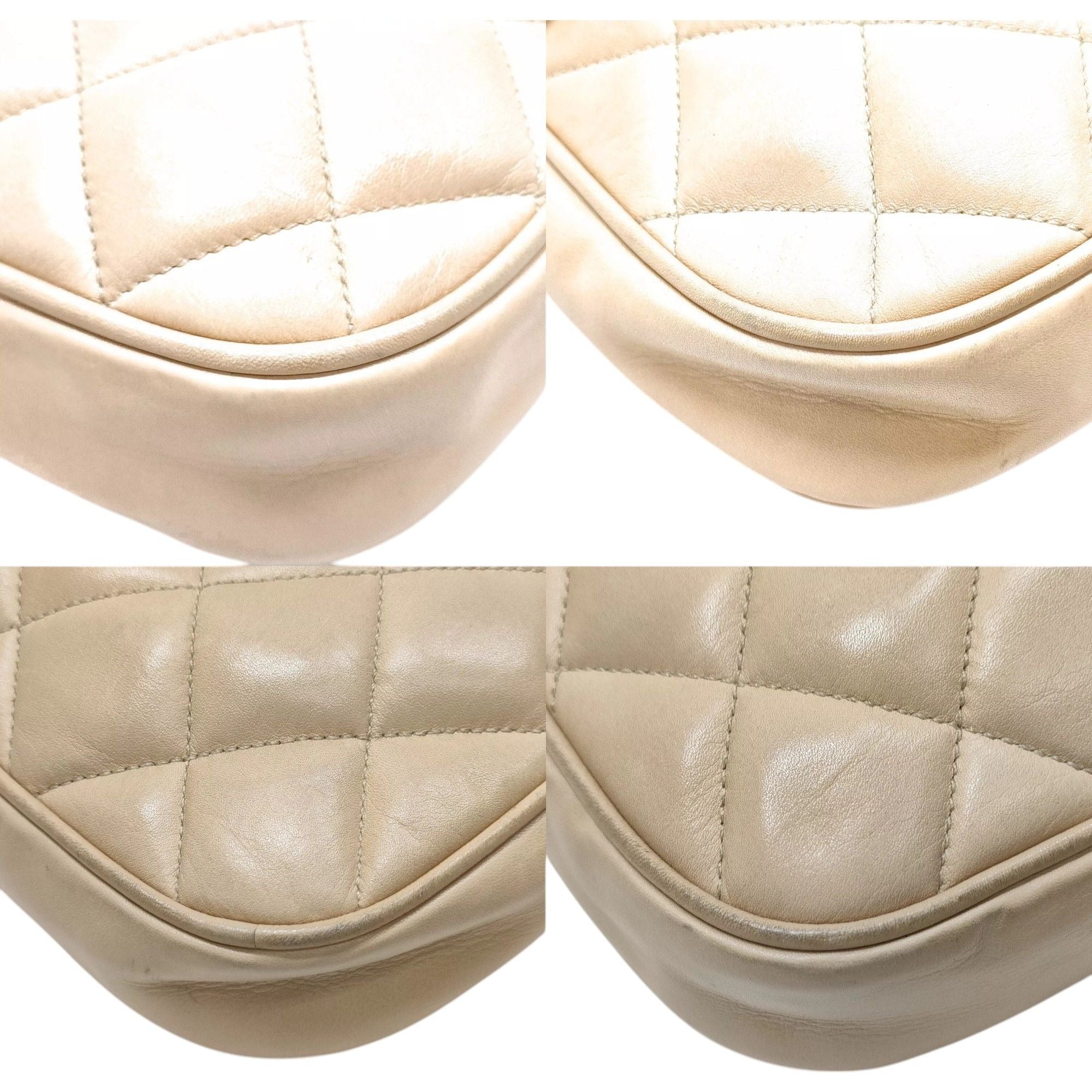 832780BA (EH) Chanel Crossbody Bag Beige Lamb Skin