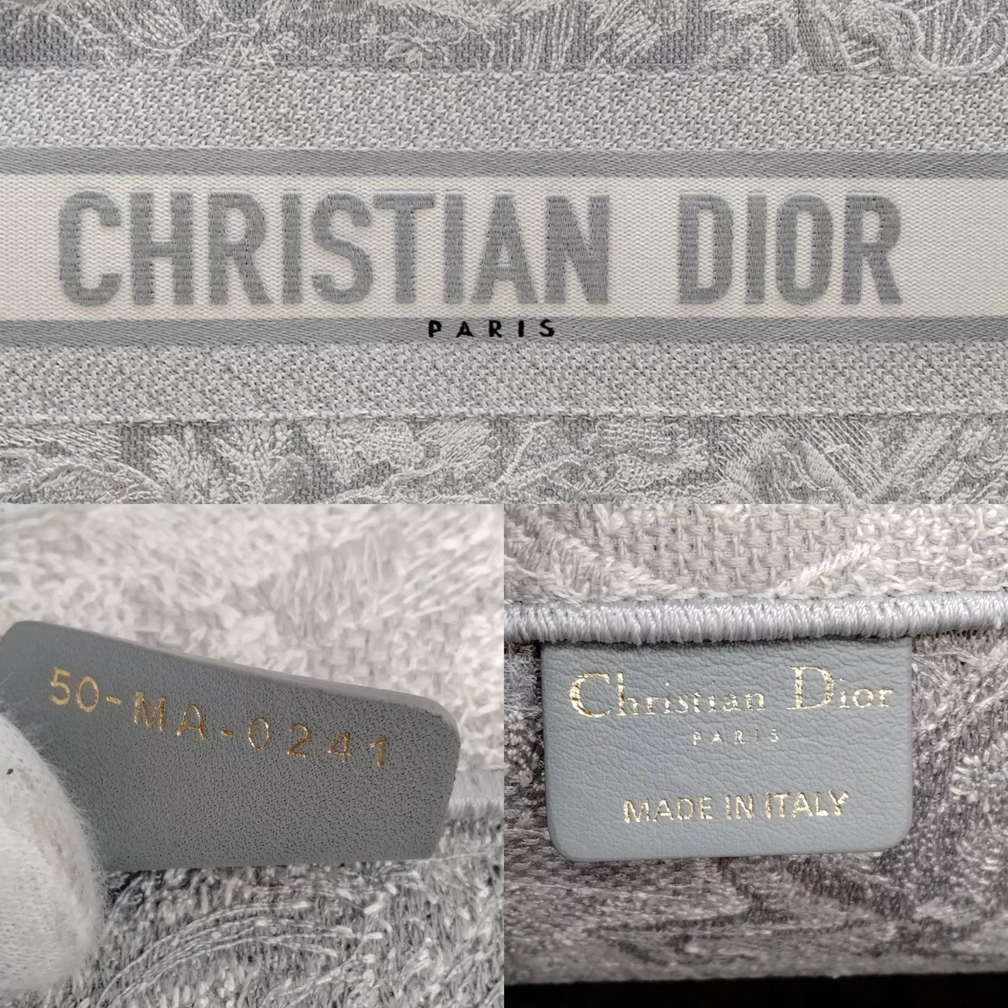 831870AR (X6) Christian Dior Tote Bag Gray Canvas