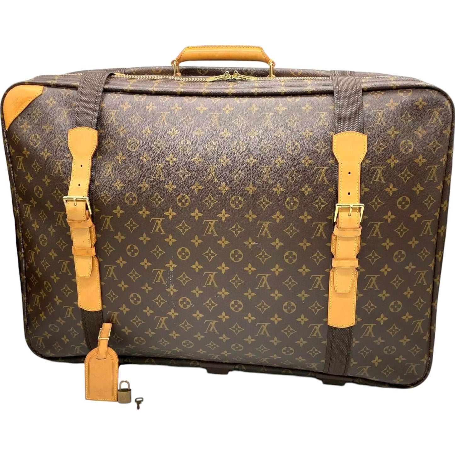 188520AT (S6) Louis Vuitton Travel Bag Satellite 70 Brown Monogram