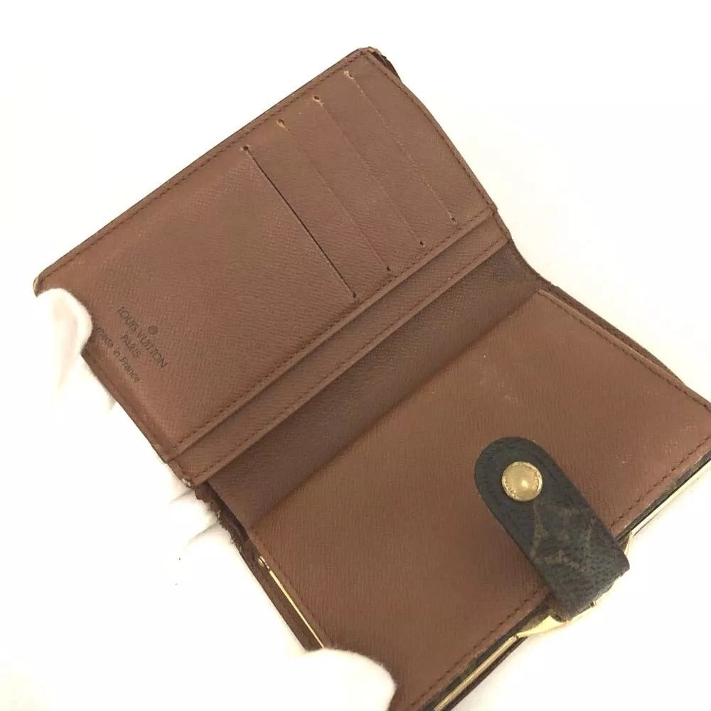 142153AT (E1) Louis Vuitton Wallet Porte Monnaie Billets Brown Monogram