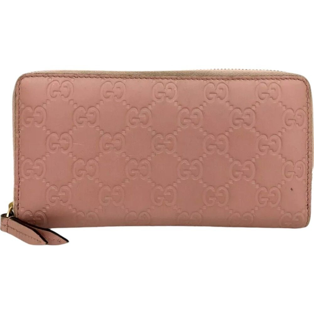 032200AW (X2) Gucci Wallet Long GG Logo Pink PVC