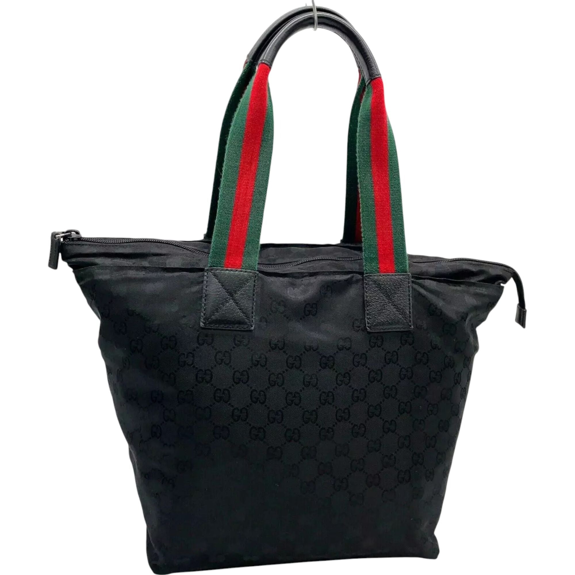 519283AY (X2) Gucci Shoulder Bag Sherry Line Black PVC w/Dustbag