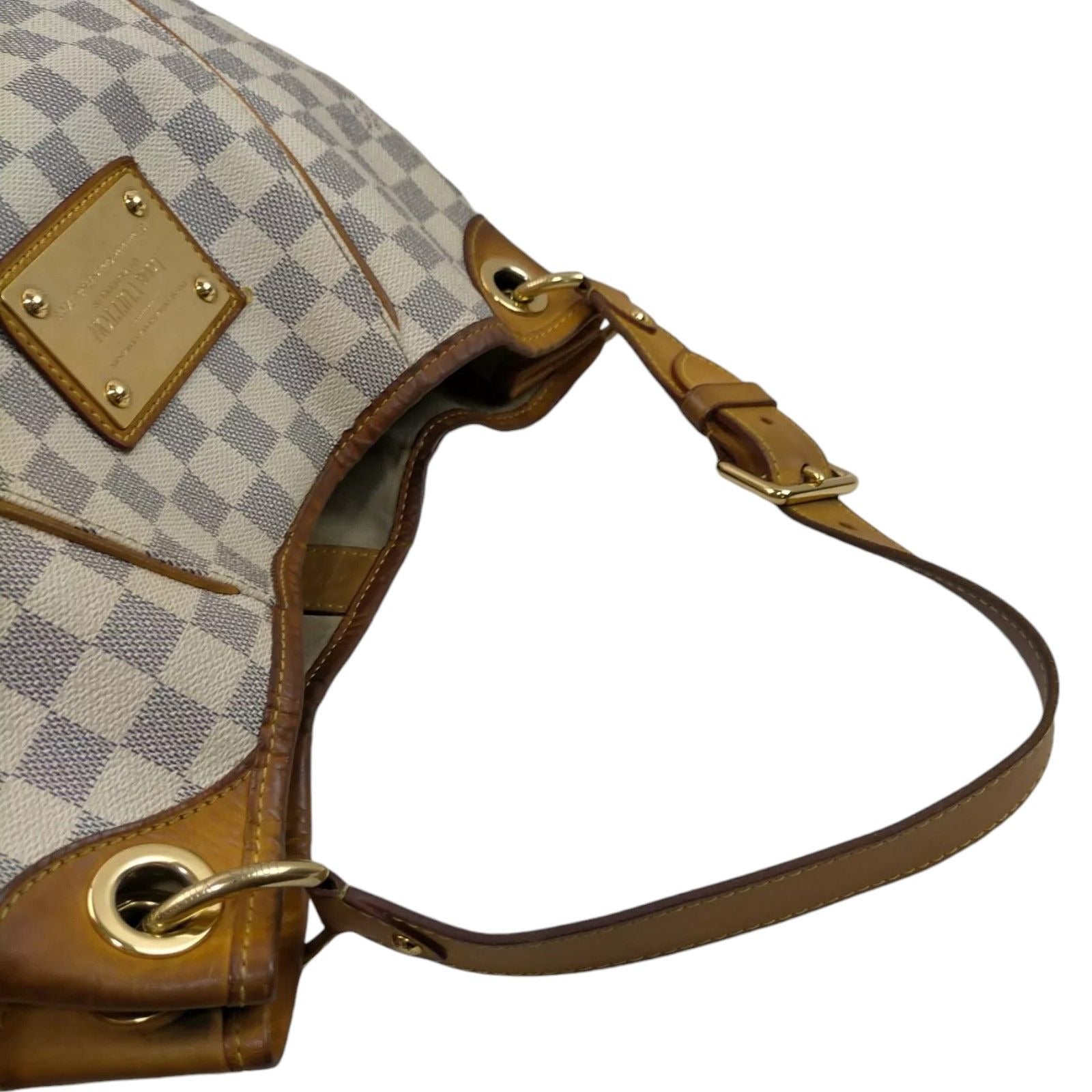 038554AW (X6) Louis Vuitton Shoulder Bag Galliera PM White Damier Azur