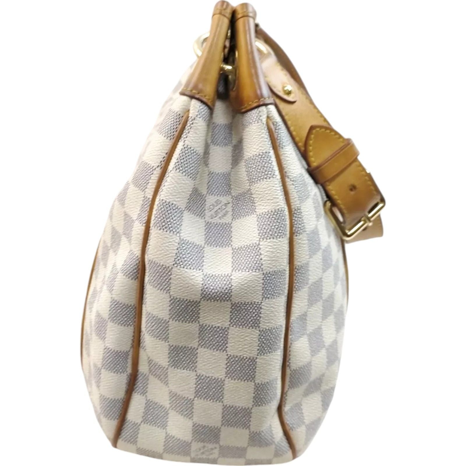 038554AW (X6) Louis Vuitton Shoulder Bag Galliera PM White Damier Azur