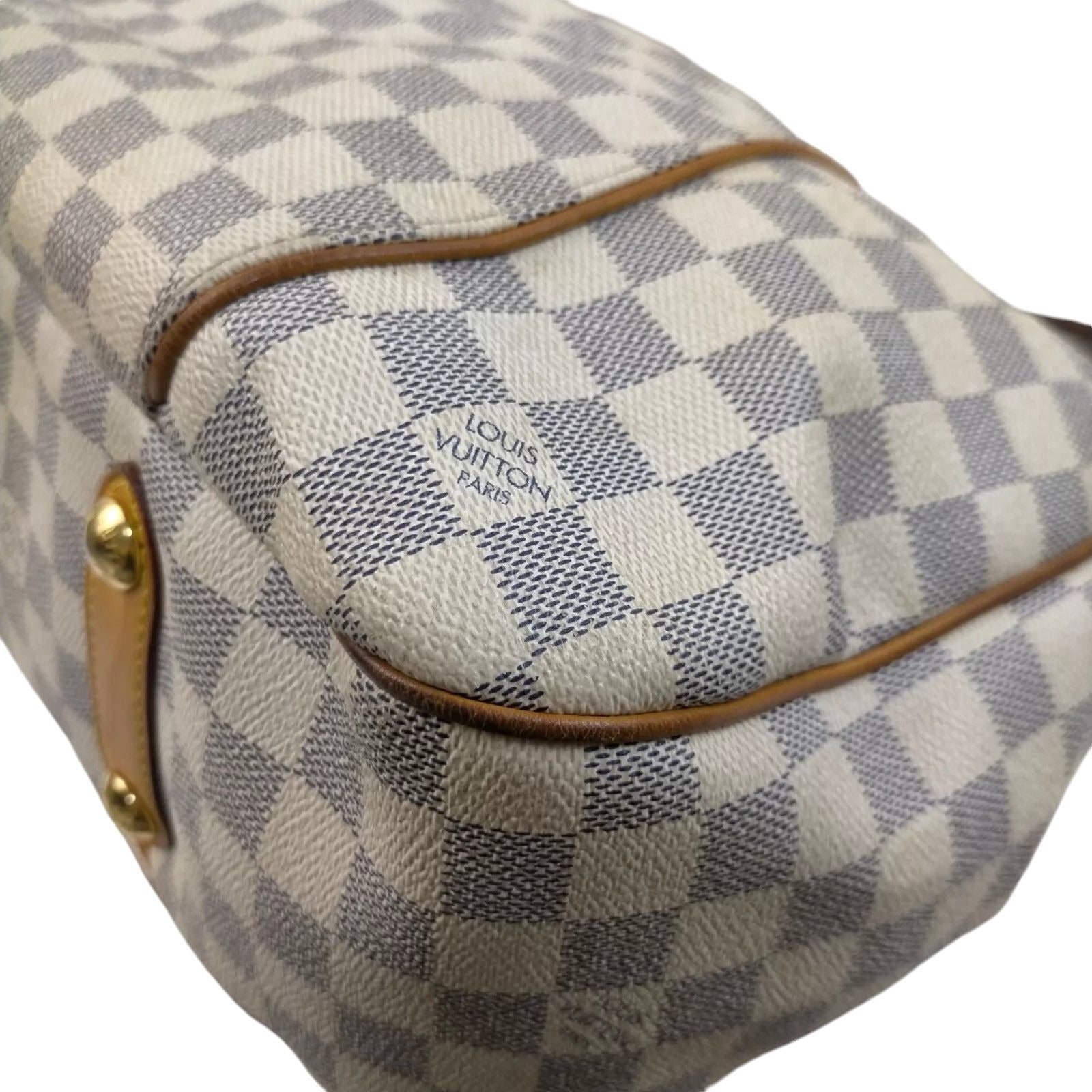 038554AW (X6) Louis Vuitton Shoulder Bag Galliera PM White Damier Azur