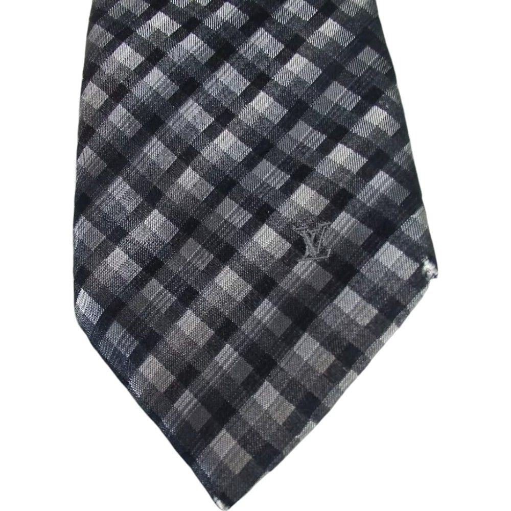 988136AP (S6) Louis Vuitton Tie Black Silk