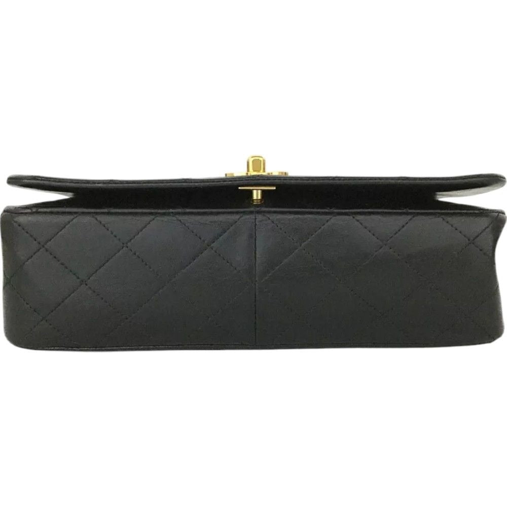 8792107BB (X6) Chanel Shoulder Bag Matelasse CC Black Lambskin