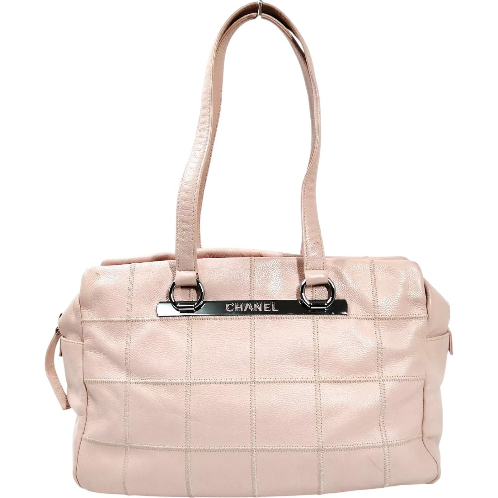 465673AQ (S6) Chanel Shoulder Bag Beige Leather