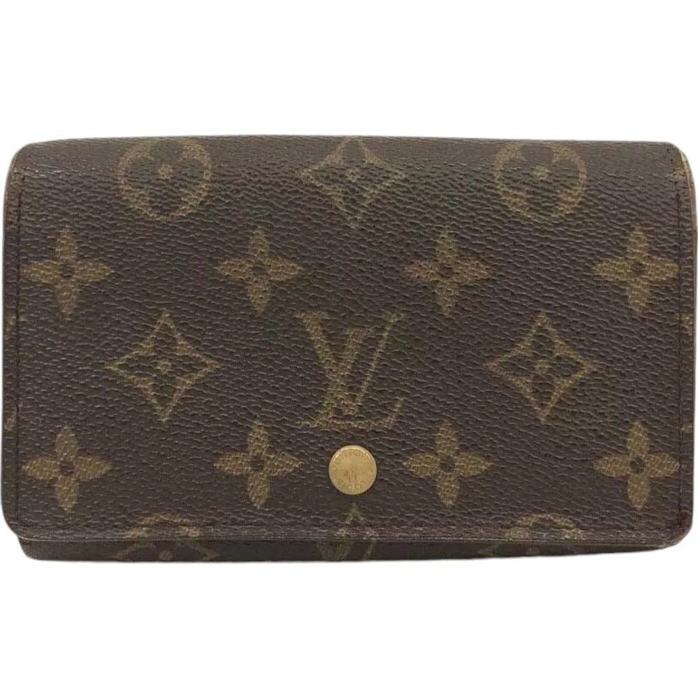 300147AZ (L1) Louis Vuitton Wallet Porte Monnaie Billets Tresor Brown Monogram