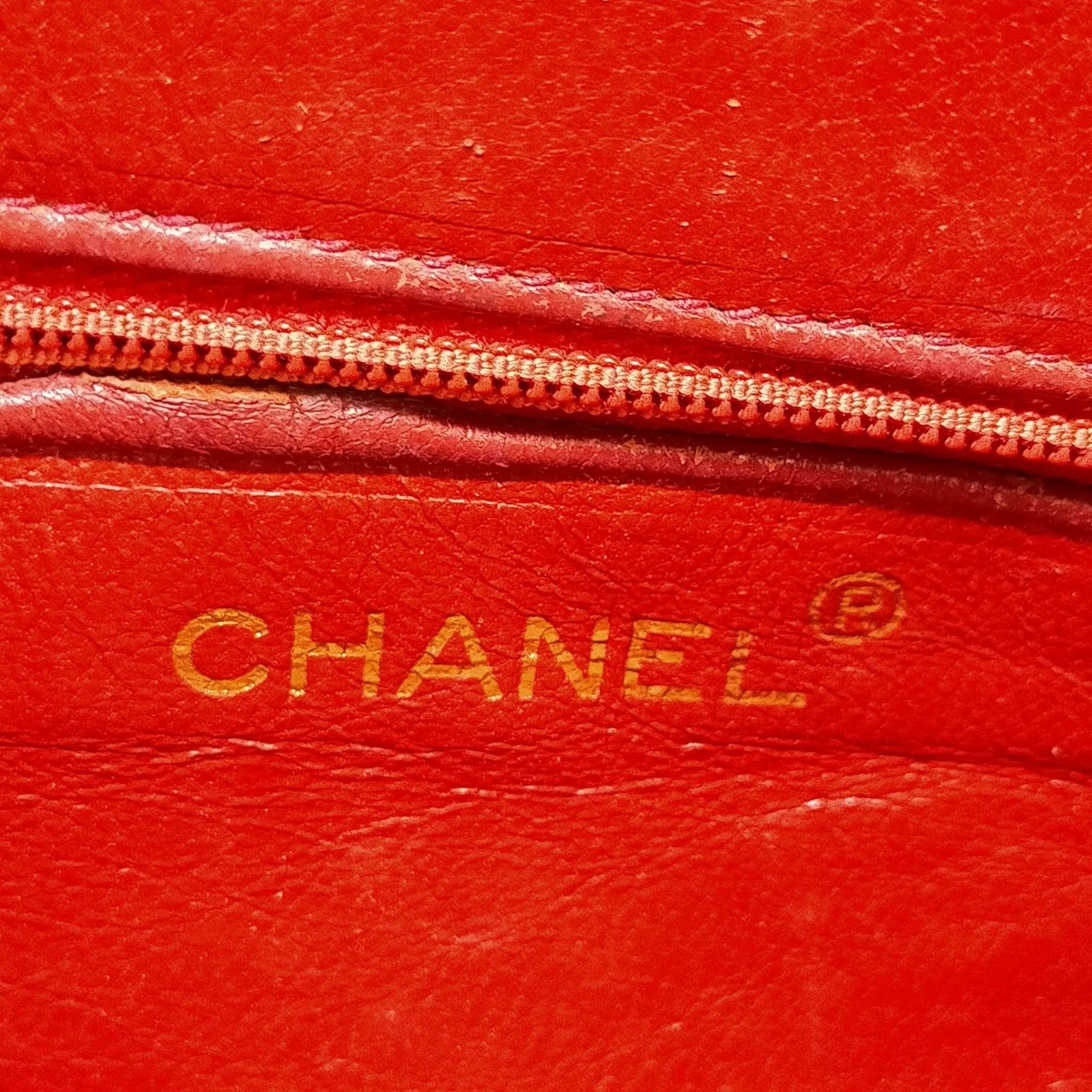 995459AU (S6) Chanel Crossbody Bag Red Lamb Skin