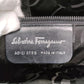 165162AS (K1) Salvatore Ferragamo Shoulder Bag Black Leather