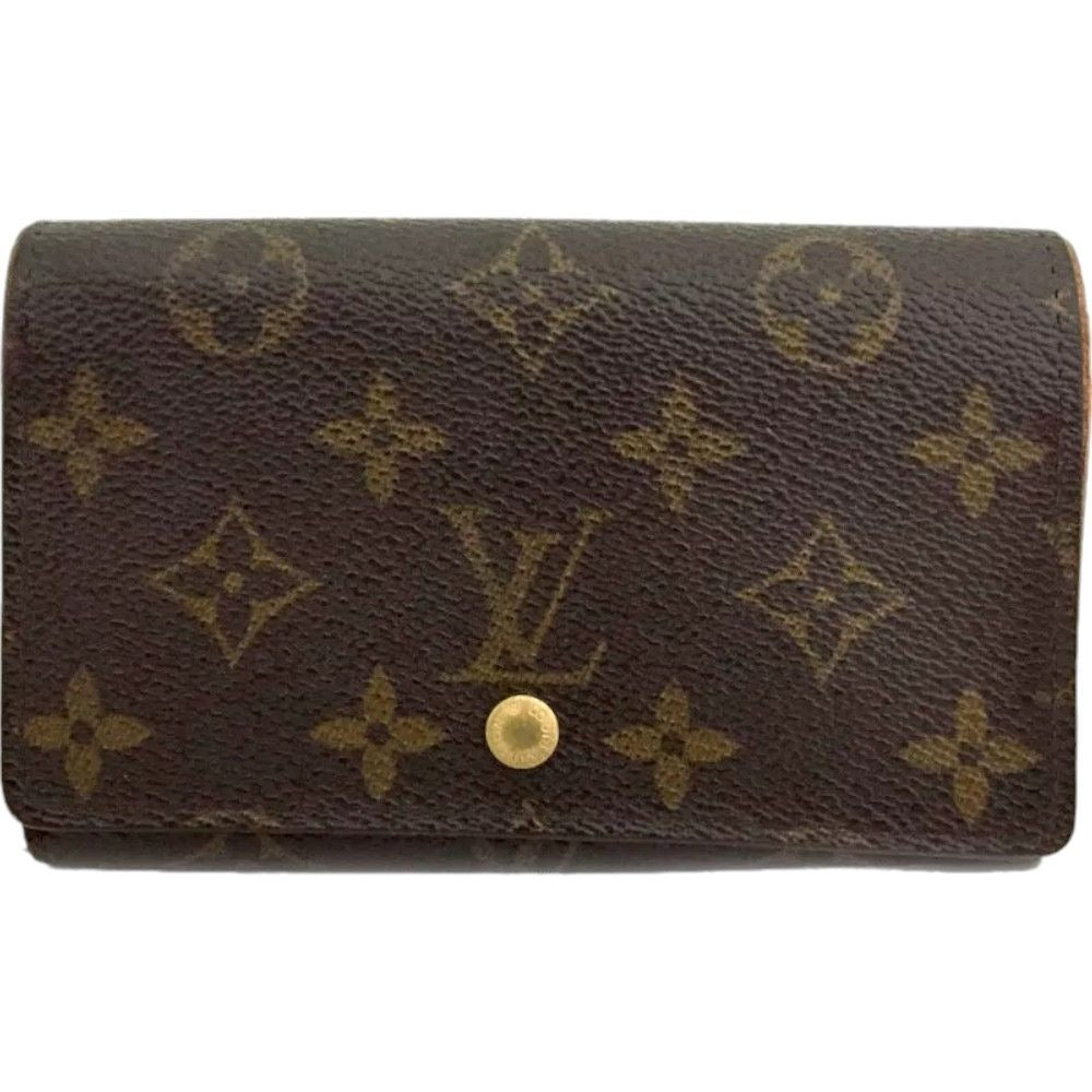 796161AR (C1) Louis Vuitton Wallet Porte Monnaie Billets Tresor Brown Monogram