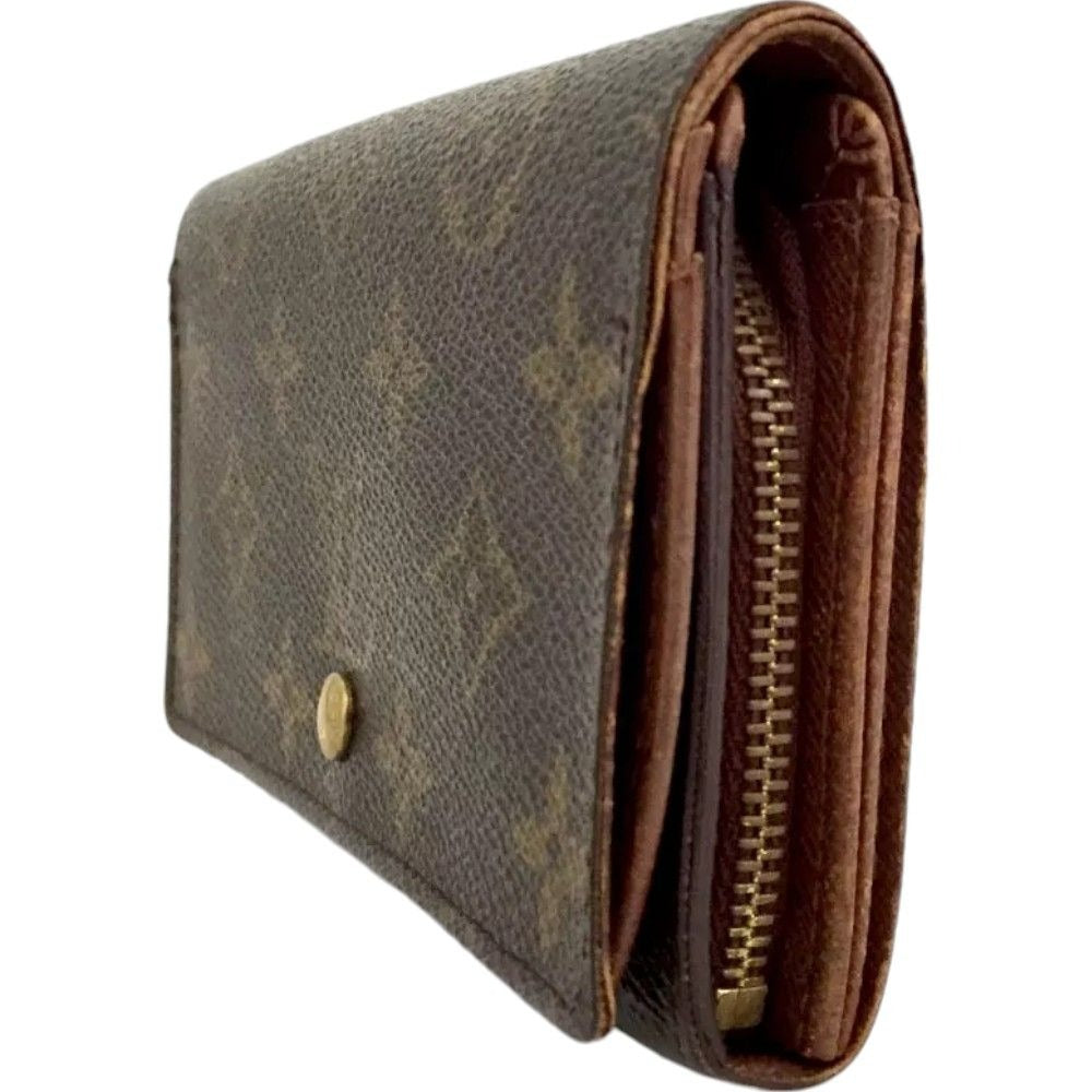 796161AR (C1) Louis Vuitton Wallet Porte Monnaie Billets Tresor Brown Monogram