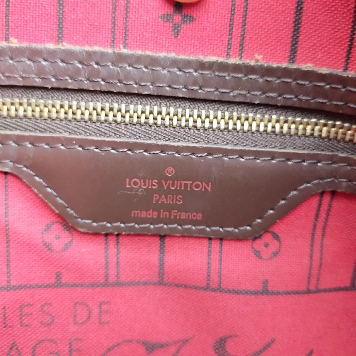 631585AT (S6) Louis Vuitton Shoulder Bag Neverfull MM Brown Monogram