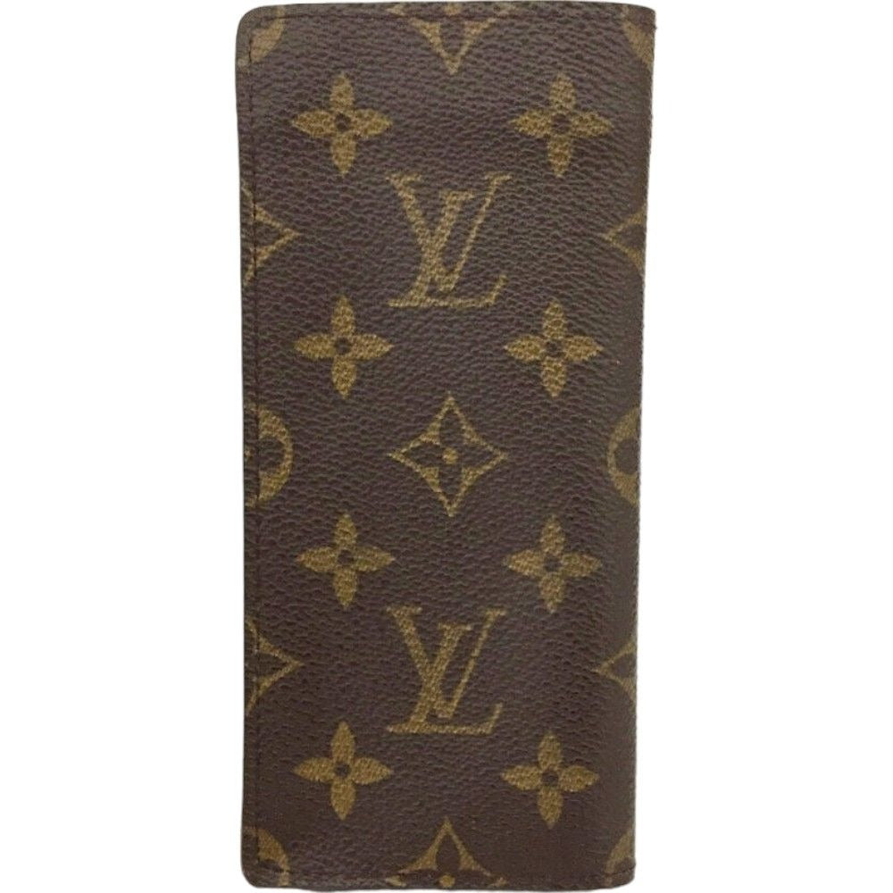 194171X (S2) Louis Vuitton Glasses Case Etui Lunettes Simple Brown Monogram