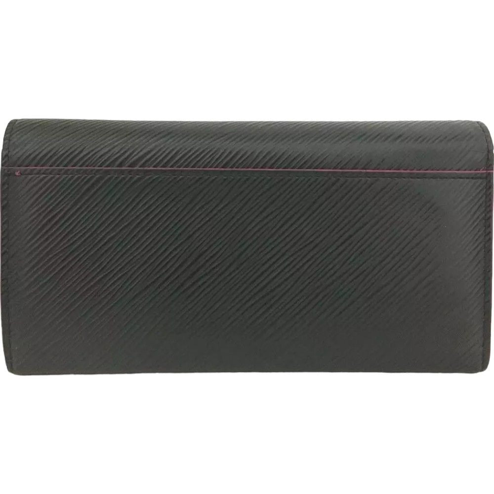 554279AL (C4) Louis Vuitton Wallet Long Black Epi Leather