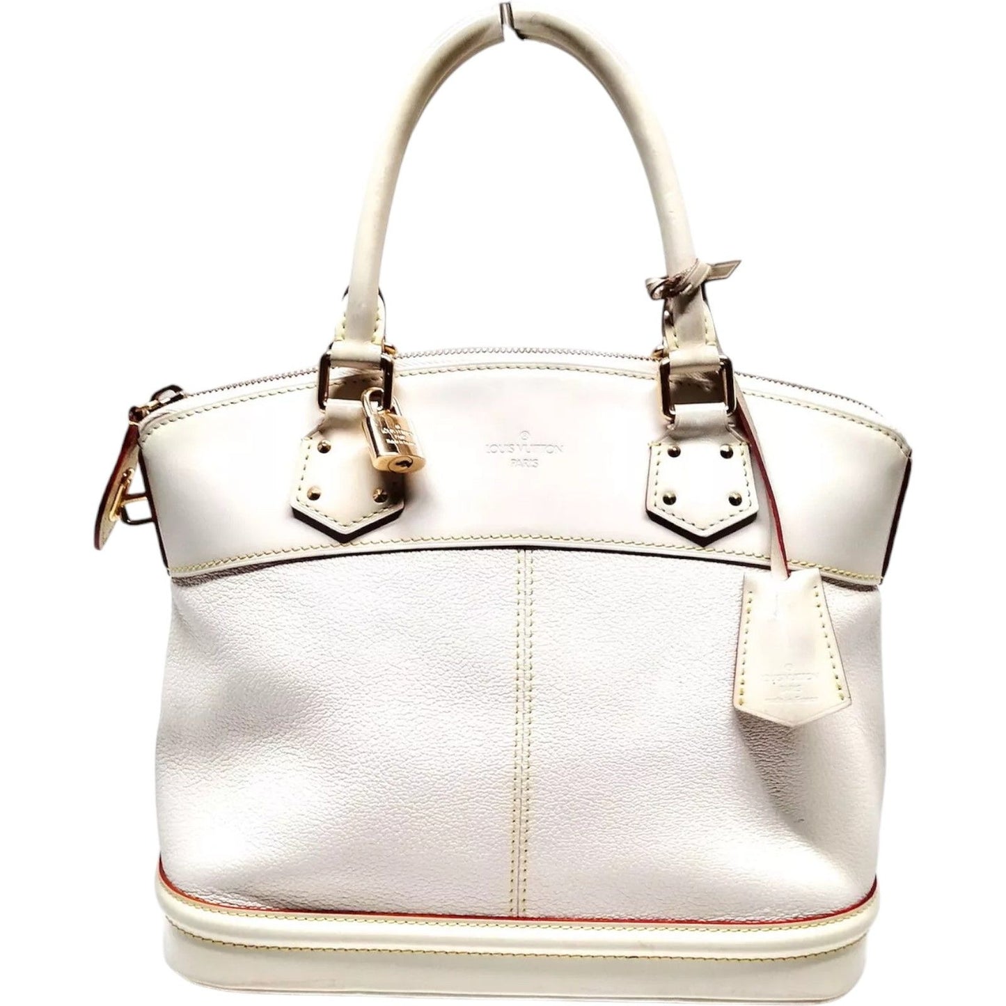 640450AL (S6) Louis Vuitton Hand Bag Lockit Blanc White Suhali Leather