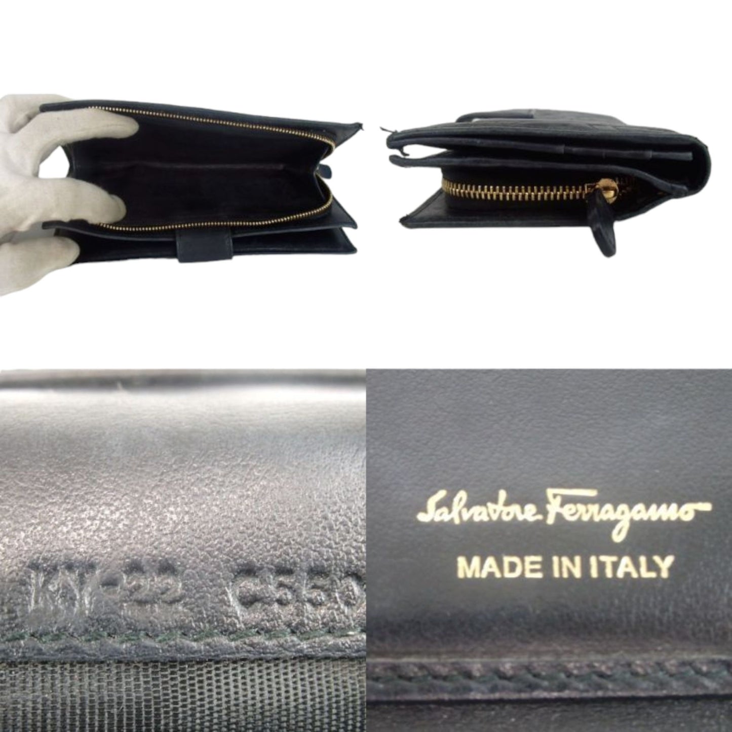 200161P (S2) Salvatore Ferragamo Wallet Black Leather