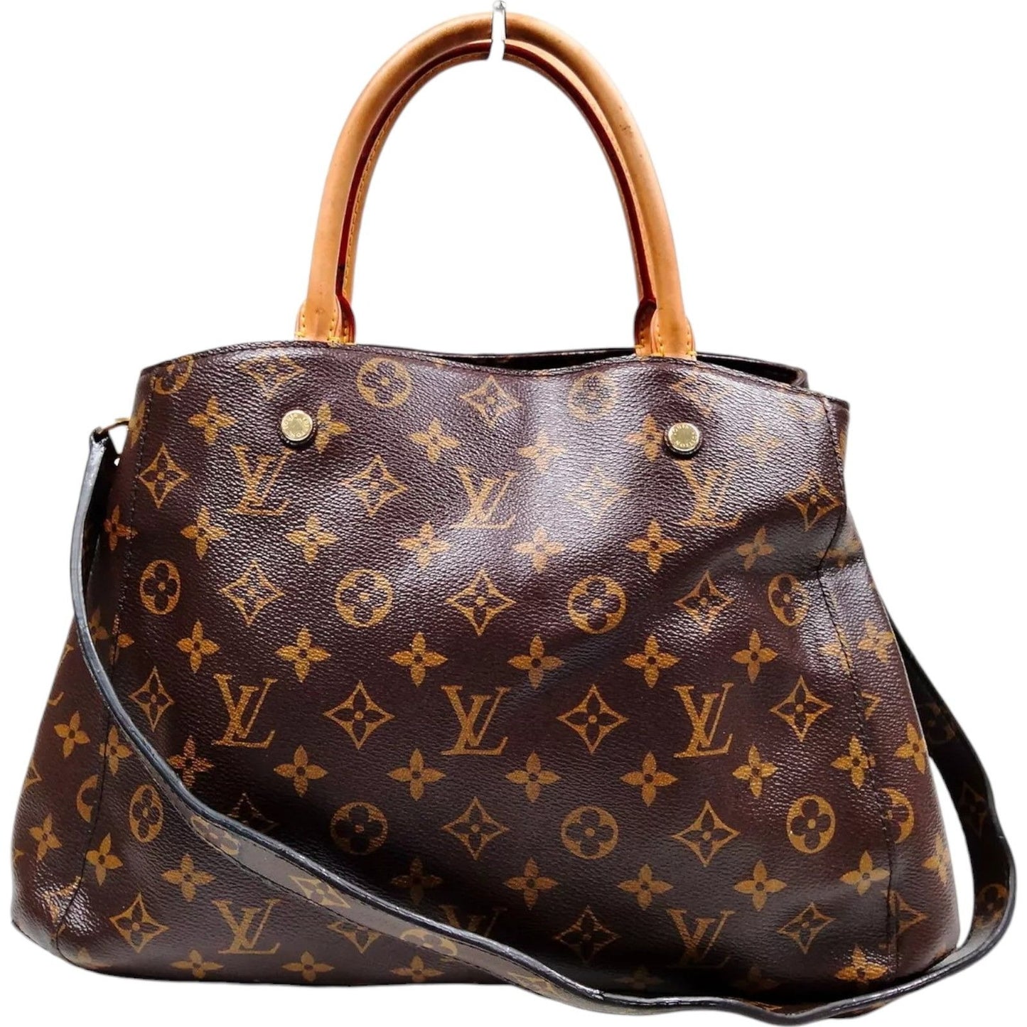 489845AL (S6) Louis Vuitton Crossbody Bag Montaigne MM Brown Monogram